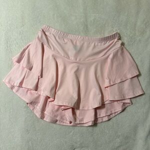 SHEIN- Pink Flowy Skirt With Built In Shorts- Size 1XL- EUC